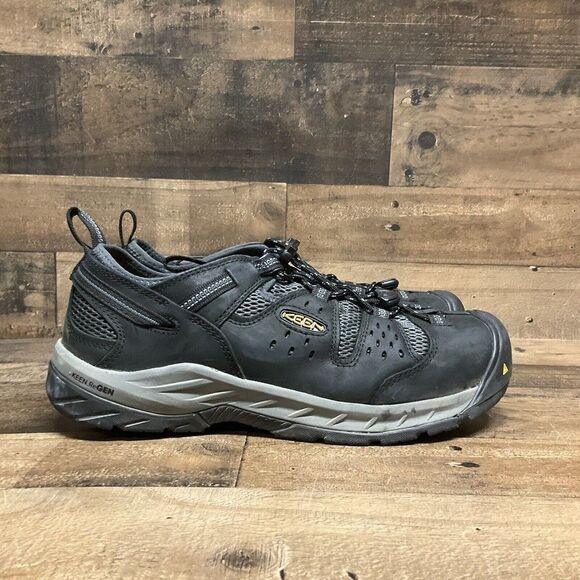 KEEN Utility Flint Black Low Steel Toe Work Safety Shoes - Men’s 13EE W1